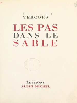 cover image of Les pas dans le sable